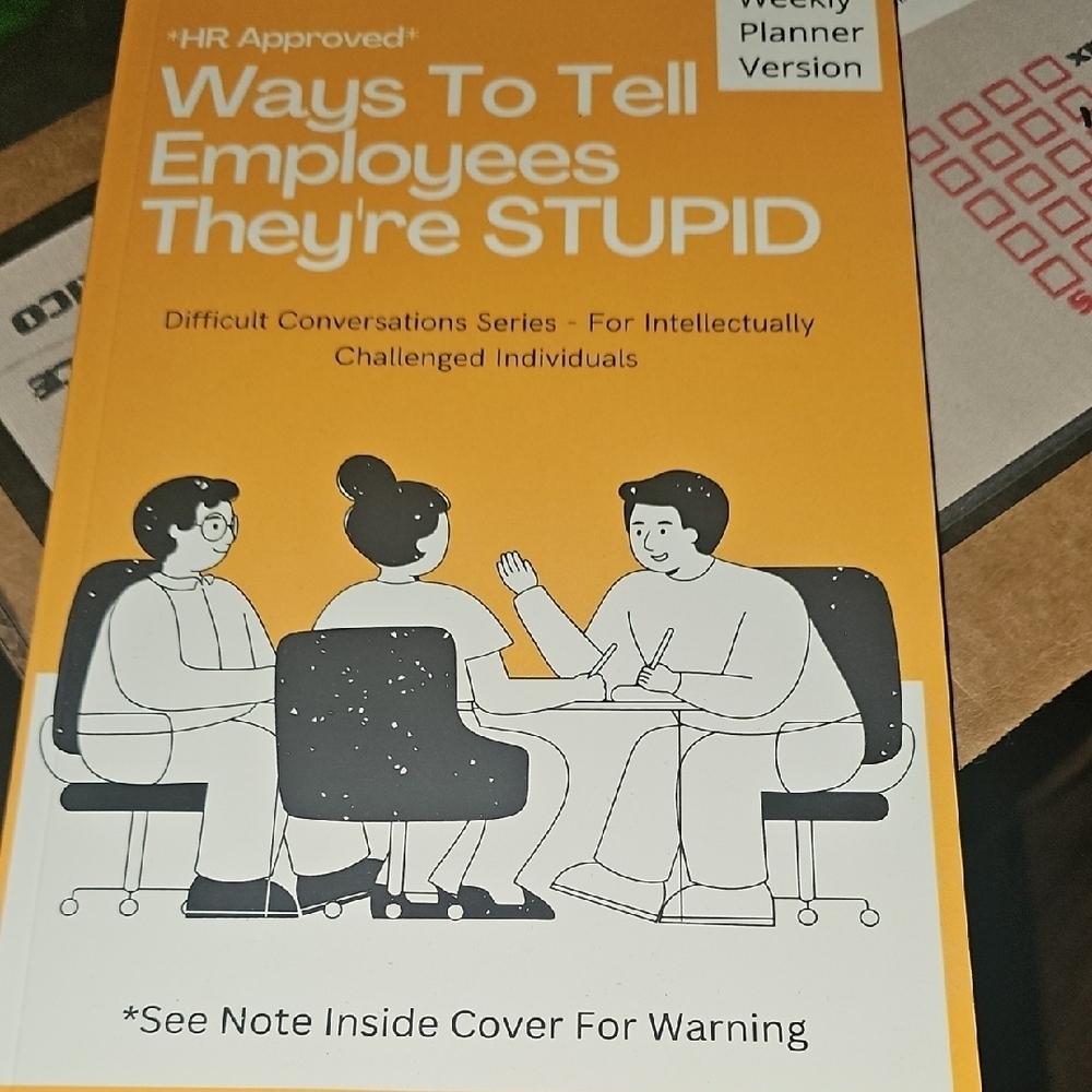 Ways To Tell An Employee Orange Weekly Planner Book NEW